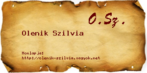 Olenik Szilvia névjegykártya